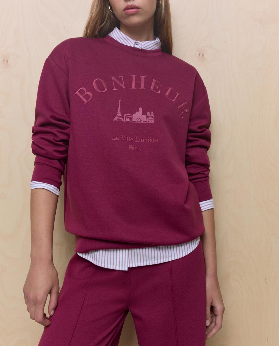 Imagen 0 de Sudadera de mujer con cuello redondo modal