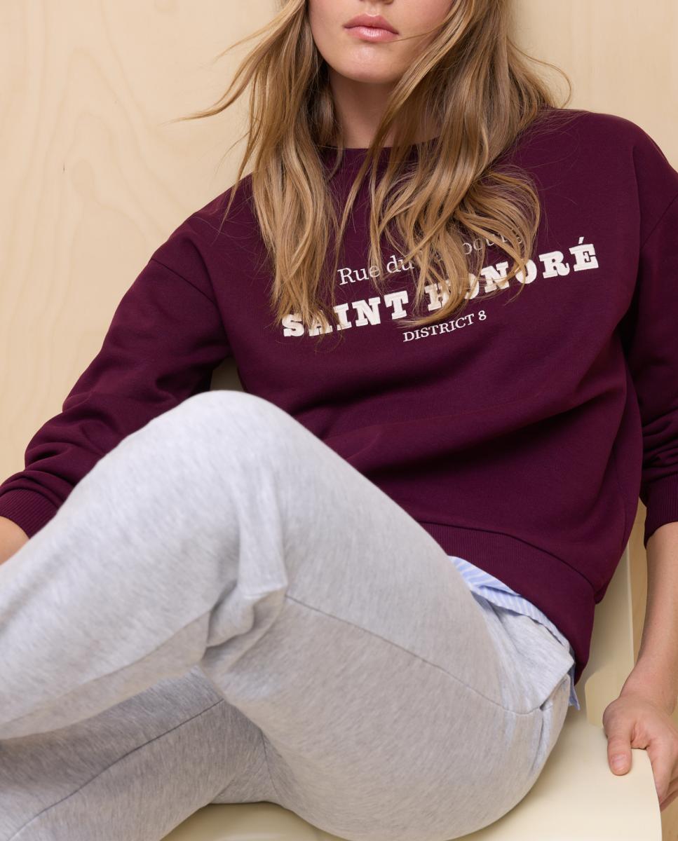 Imagen 0 de Sudadera de mujer con cuello redondo popelin bajo