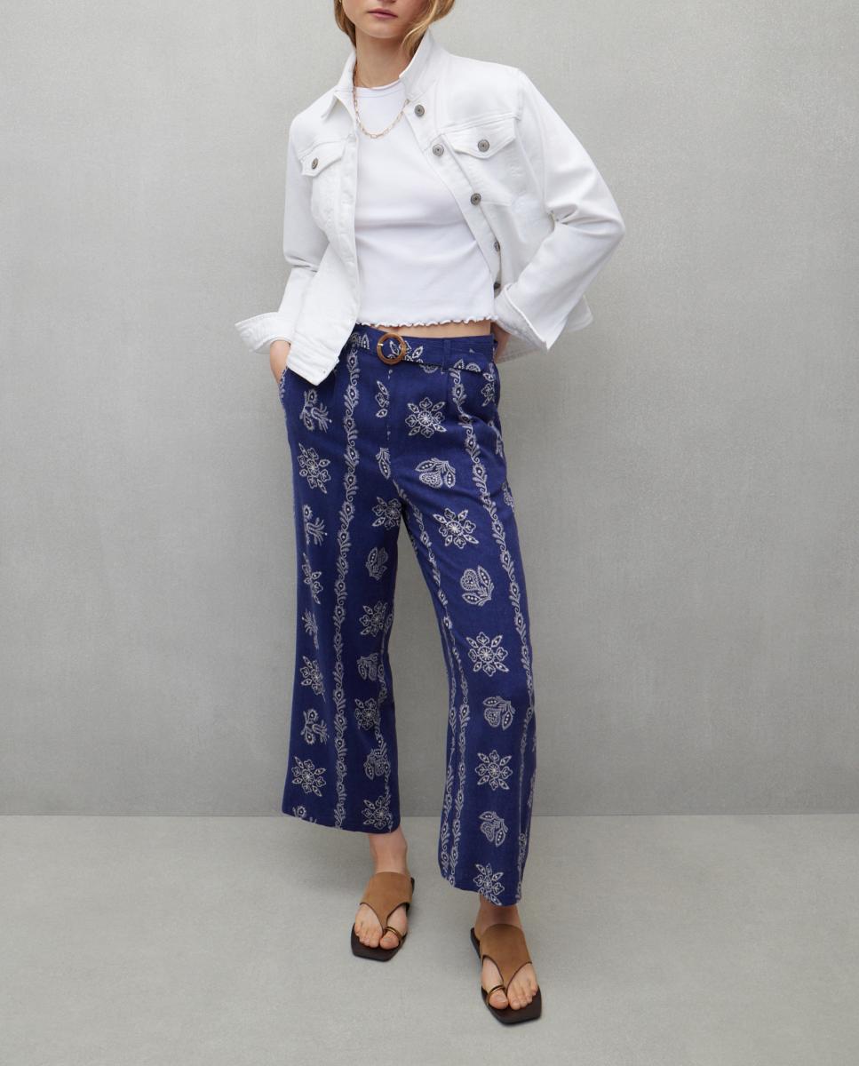 Imagen 0 de Pantalón de mujer culotte con cinturón