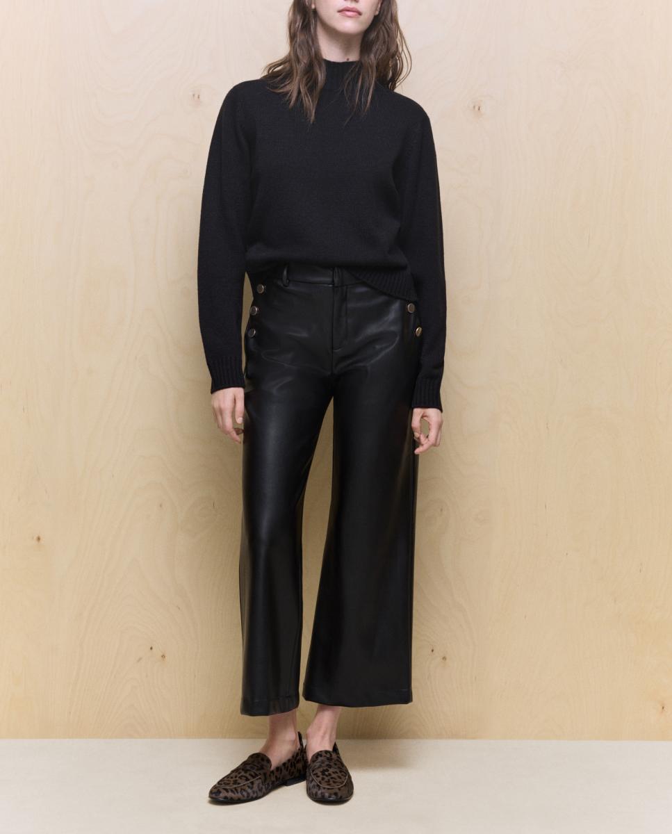 Imagen 0 de Pantalón de mujer efecto piel con botones