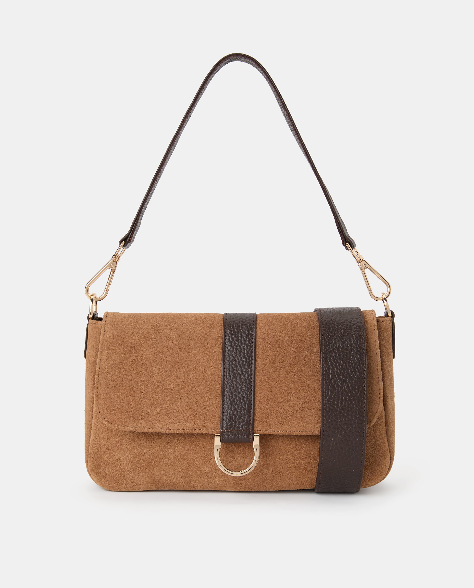 Imagen 0 de Bolso baguette de piel con hebilla