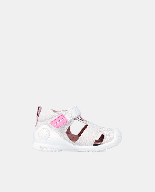 Imagen 0 de Sandalias cerradas de bebé niña en textil con cierre adherente