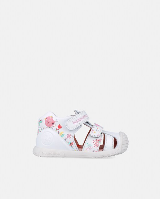 Imagen 0 de Sandalias de bebé niña en piel con puntera reforzada