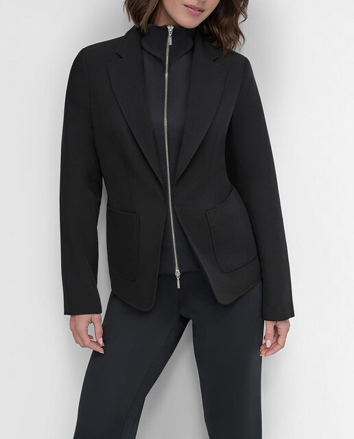 Imagen 0 de Chaqueta de mujer combinada con cremallera delantera