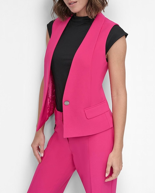 Imagen 0 de Chaleco de mujer con bolsillos y un botón delantero