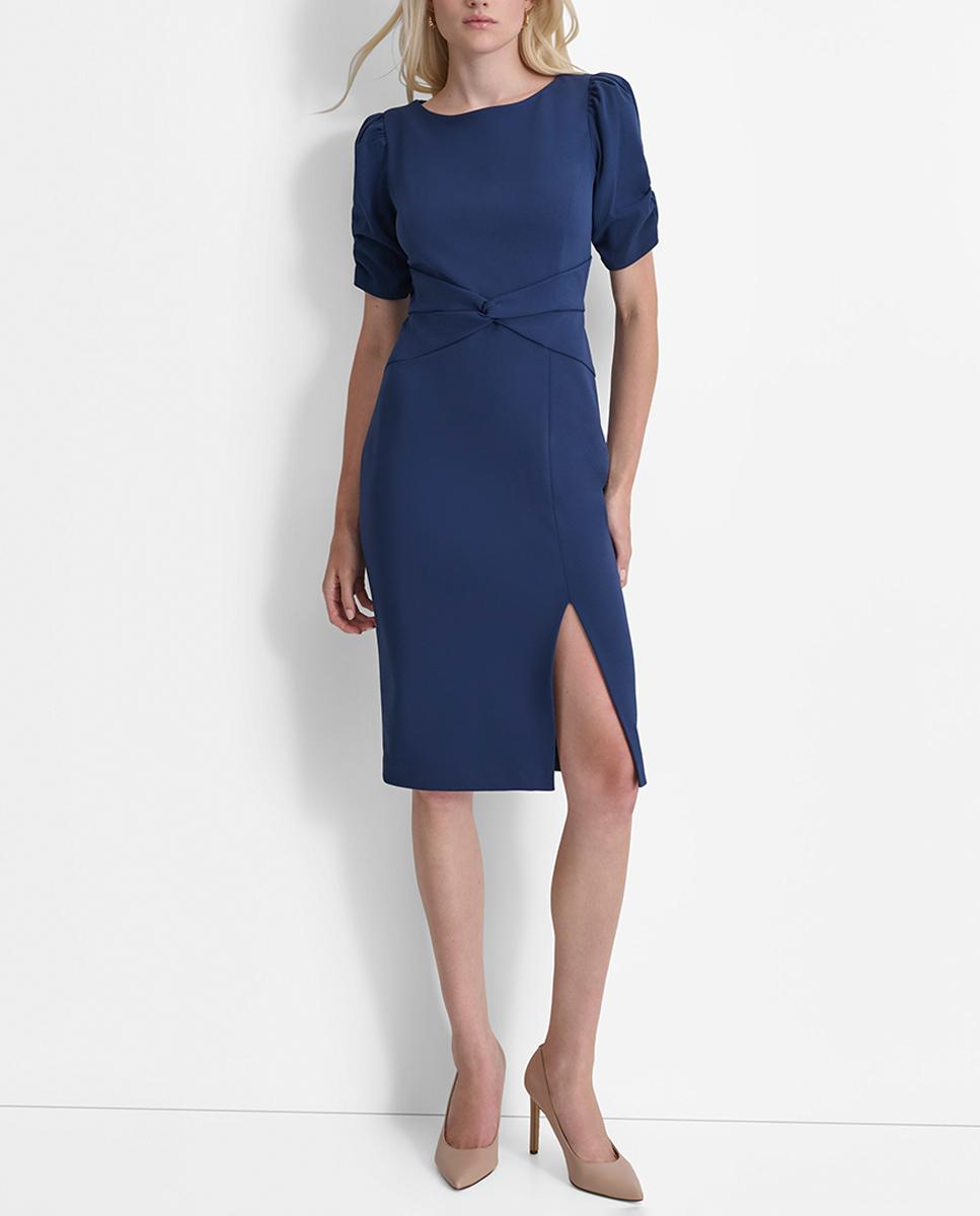 Imagen 0 de Vestido midi con mangas cortas