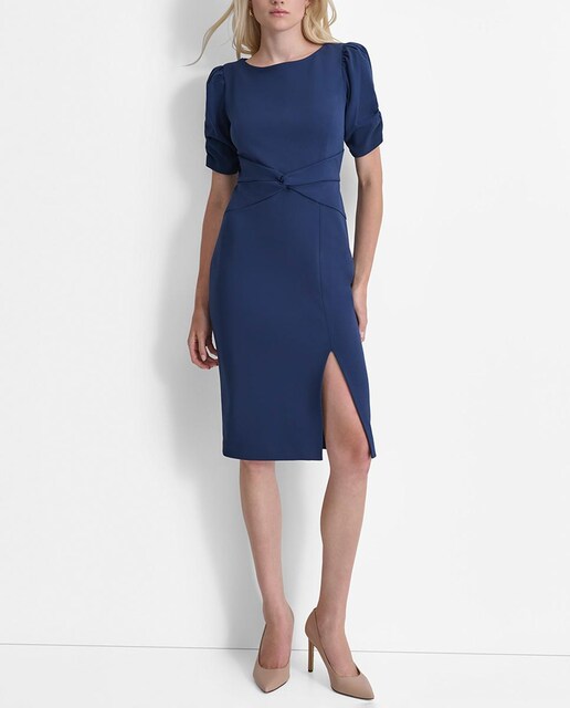 Imagen 0 de Vestido midi con mangas cortas