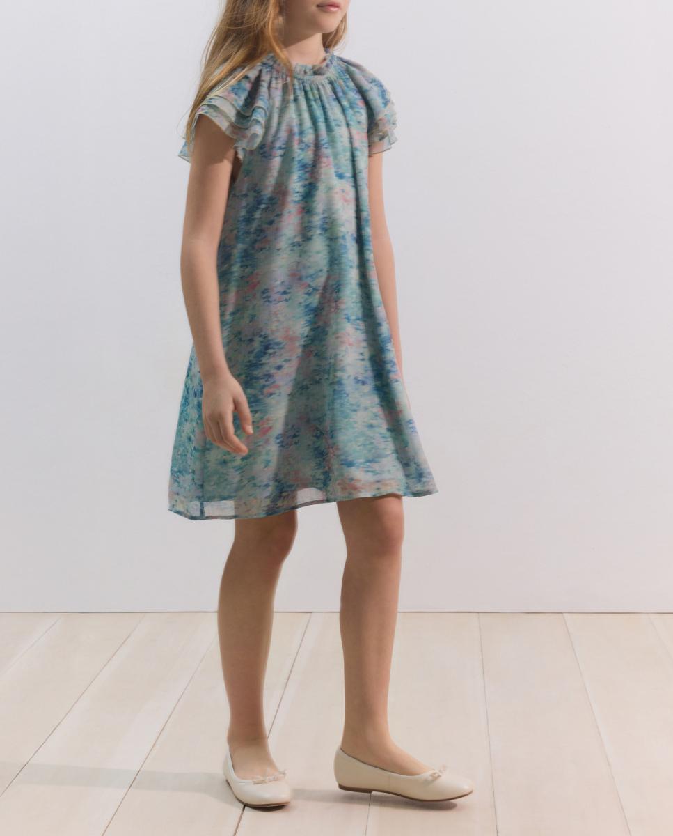 Imagen 0 de Vestido de ceromnia manga corta de niña