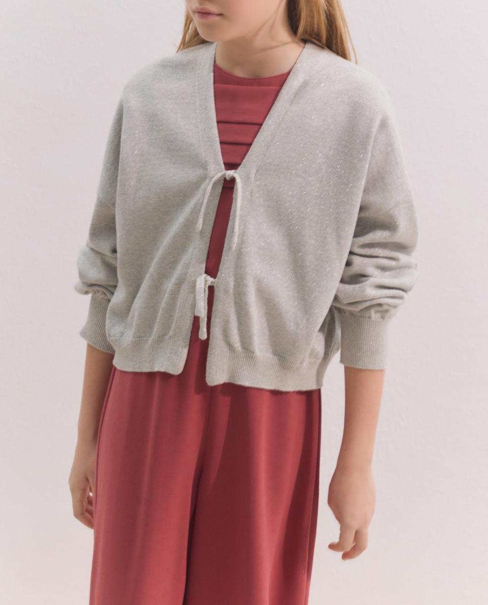 Imagen 0 de Chaqueta tricot lazos de niña