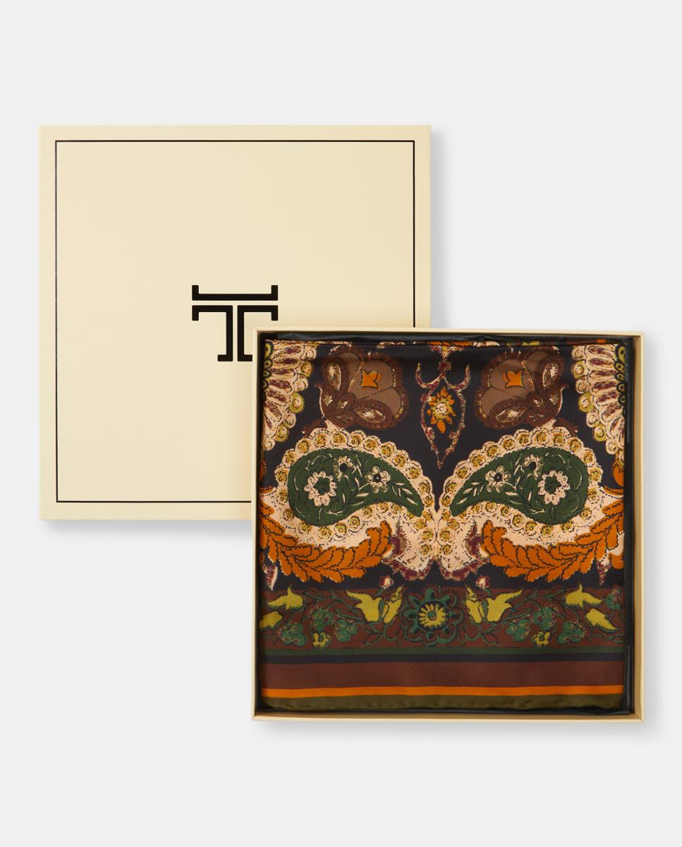 Imagen 0 de Pañuelo twill seda con estampado paisley