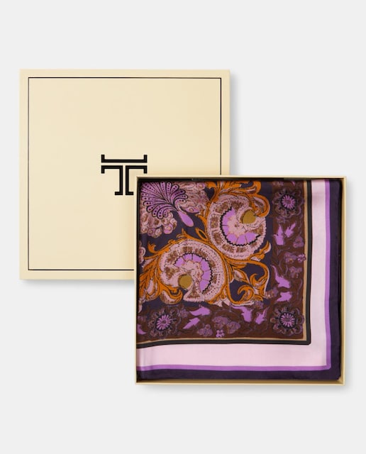 Imagen 0 de Pañuelo twill seda con estampado paisley