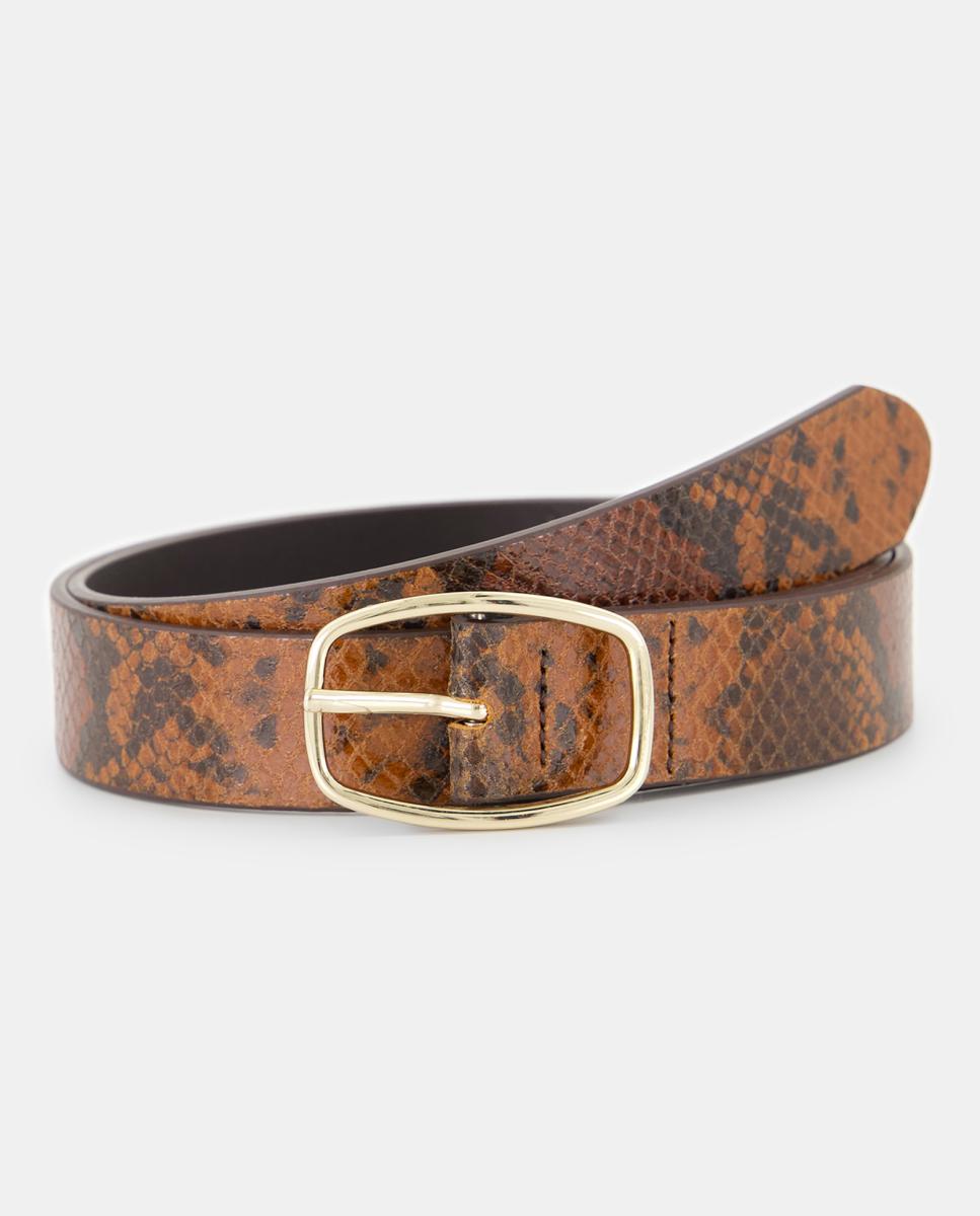 Imagen 0 de Cinturón piel animal print serpiente