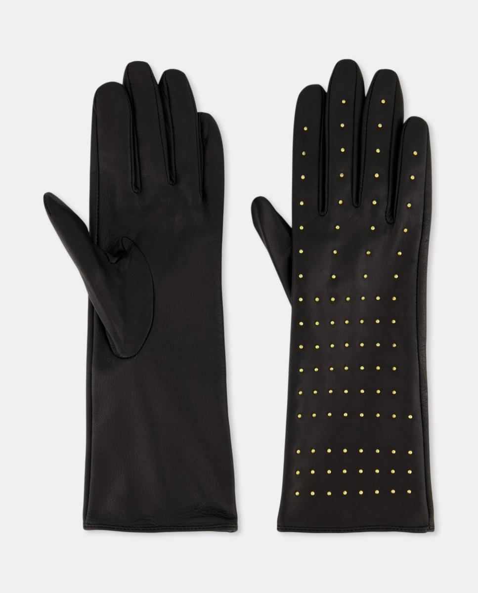 Imagen 0 de Guantes largos de piel con tachas