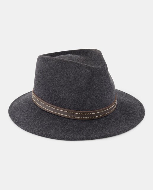Imagen 0 de Sombrero de fieltro con cinta bordada