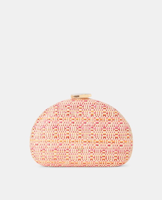 Imagen 0 de Bolso de fiesta semi redondo rafia