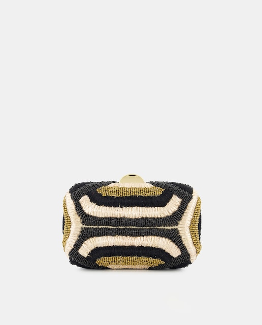 Imagen 0 de Clutch de fiesta de rafia con abalorios