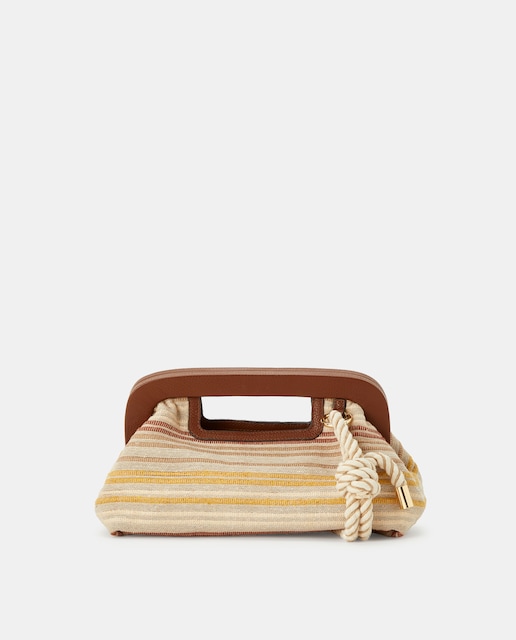 Imagen 0 de Bandolera de rayas con asa de cordón