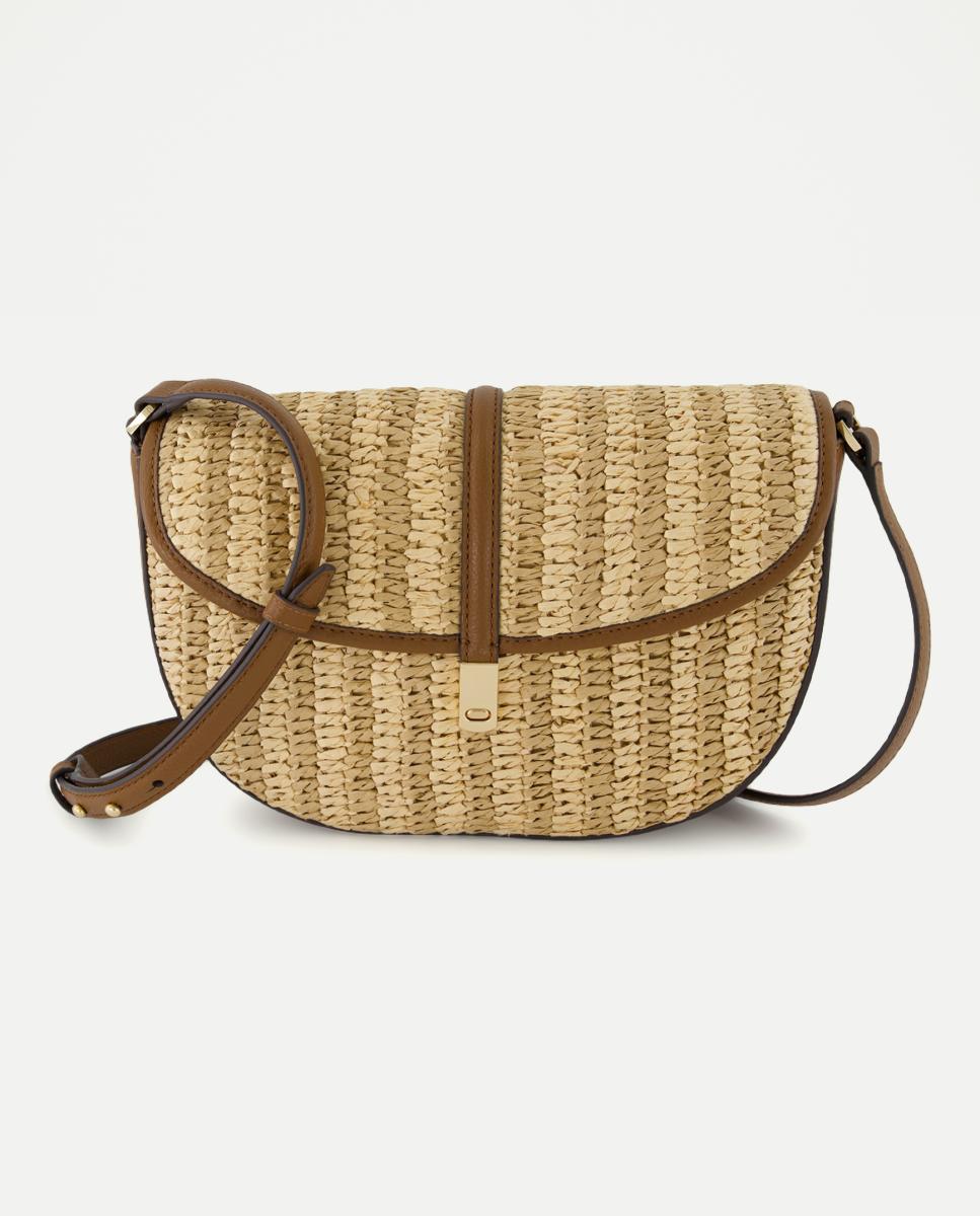 Imagen 0 de Bandolera rafia con piel broche