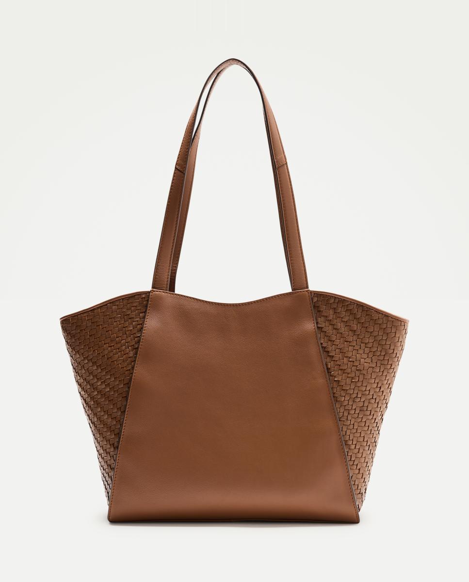 Imagen 0 de Shopper laterales trenzado piel