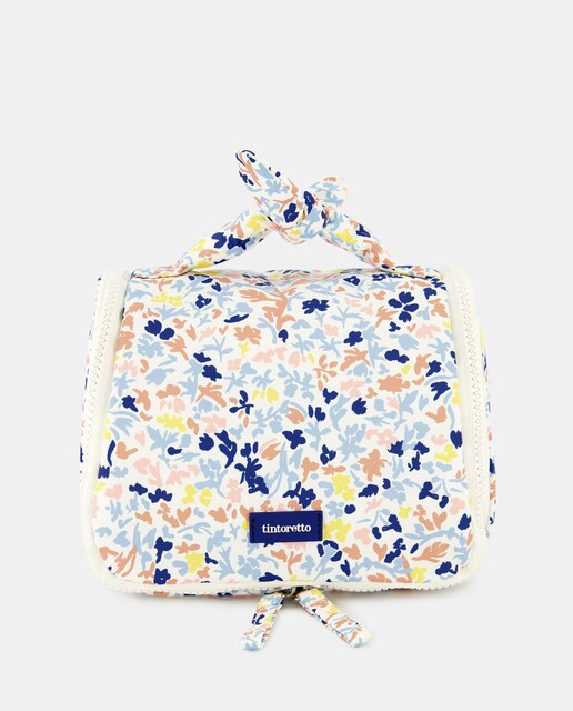 Imagen 0 de Neceser mediado en amarillo con flores