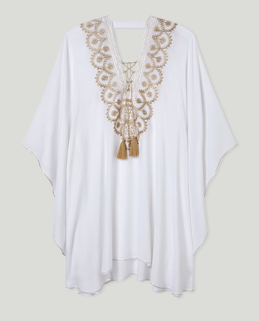 Imagen 0 de Caftán de algodón con bordados