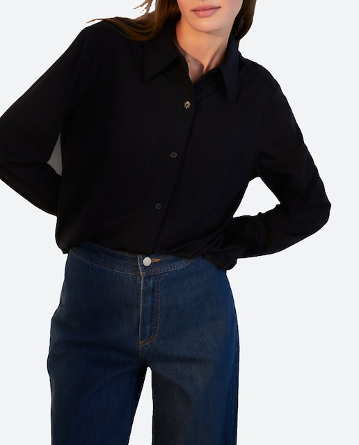 Imagen 0 de Blusa de manga larga con bolsillos