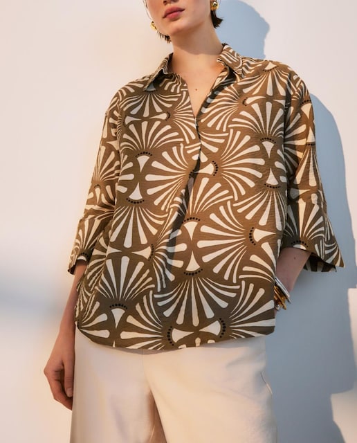 Imagen 0 de Top manga 3/4 estampado