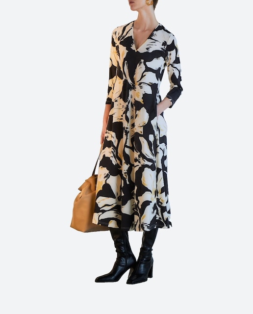 Imagen 0 de Vestido de manga larga y estampado floral