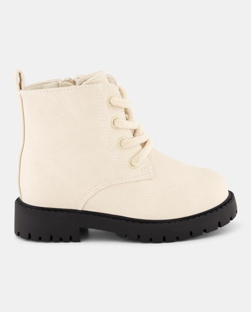 Imagen 0 de Bota tipo combat cierre con cordones y cremallera de bebé niña