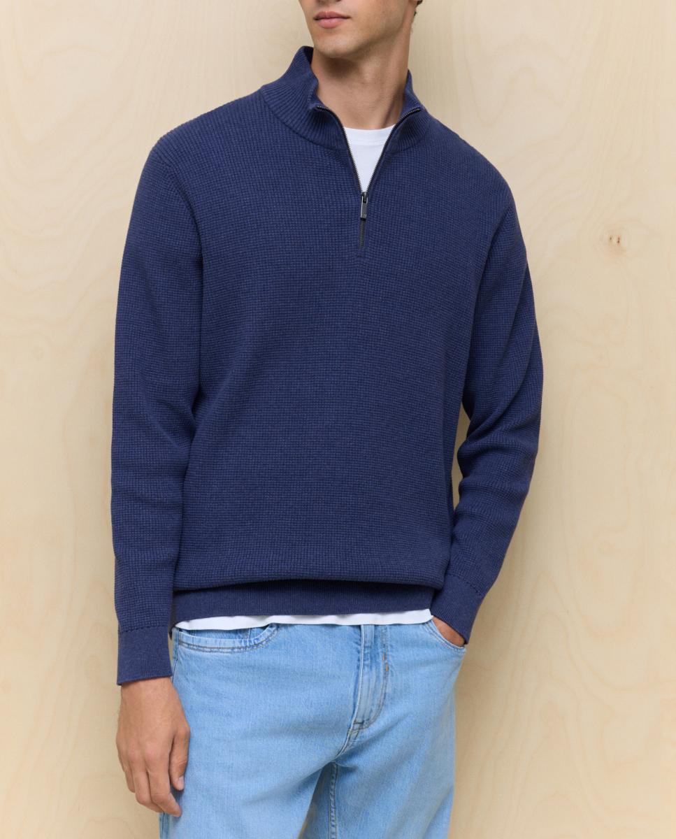 Imagen 0 de Jersey cuello cremallera de hombre