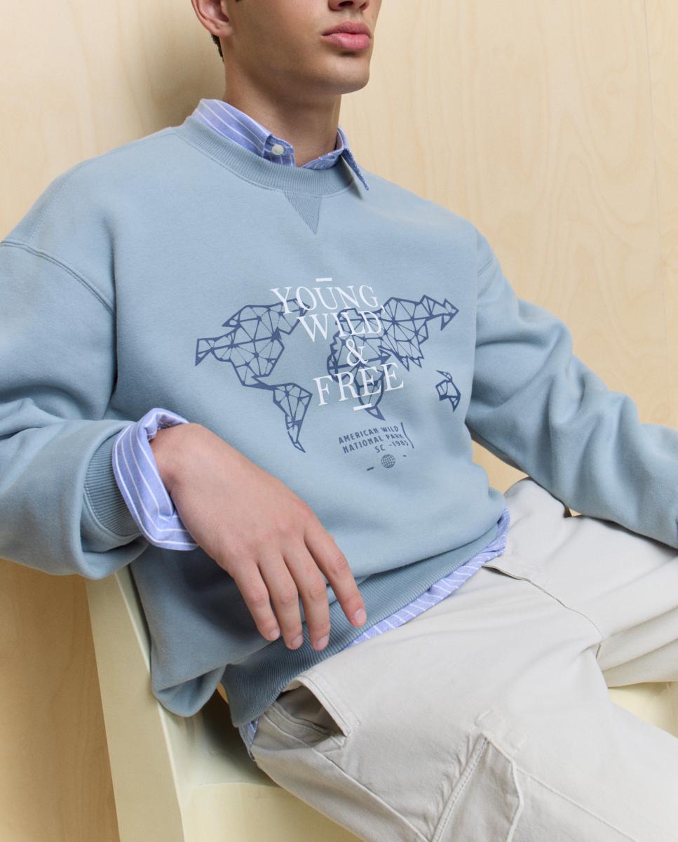 Imagen 0 de Sudadera cuello caja de hombre.