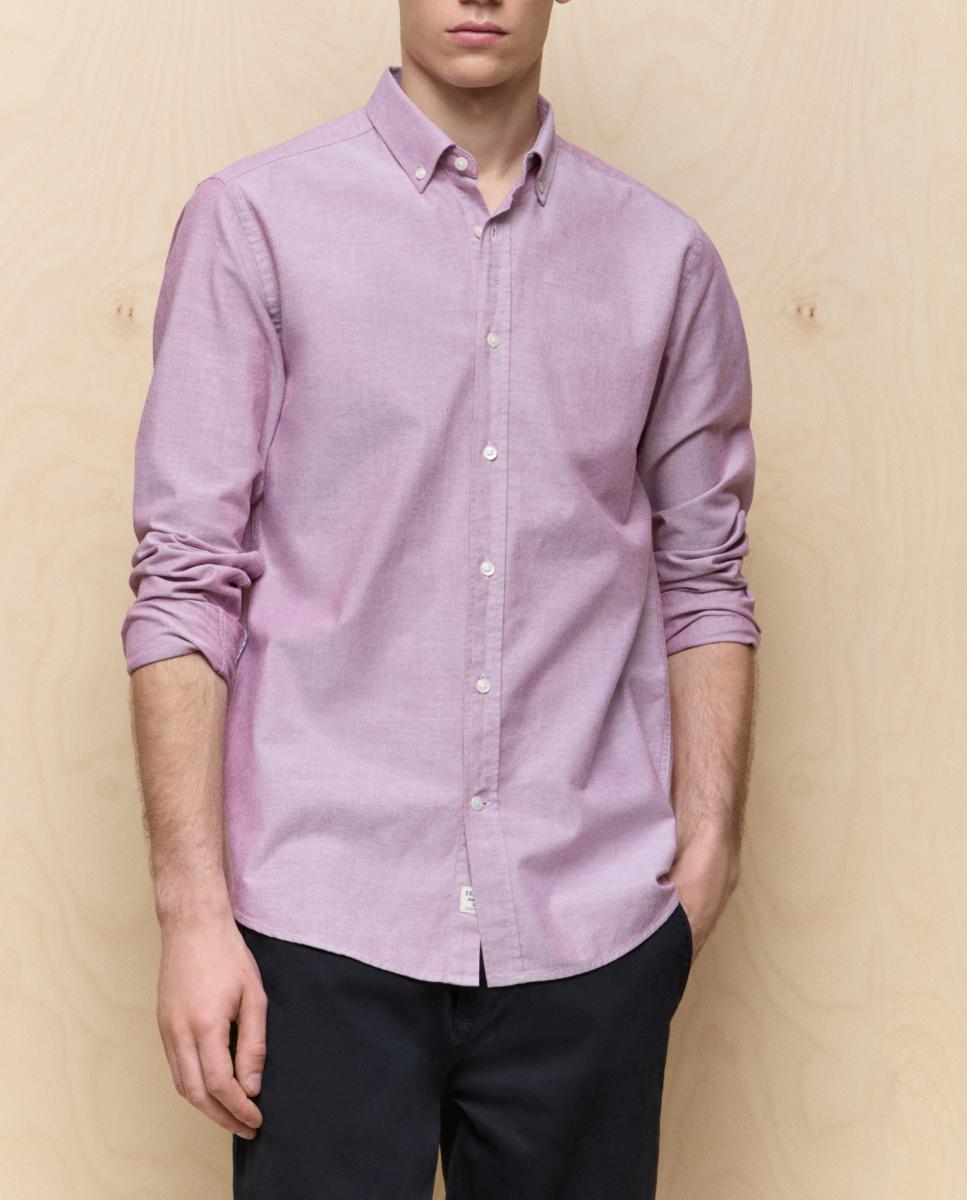 Imagen 0 de Camisa manga larga para hombre oxford lisa