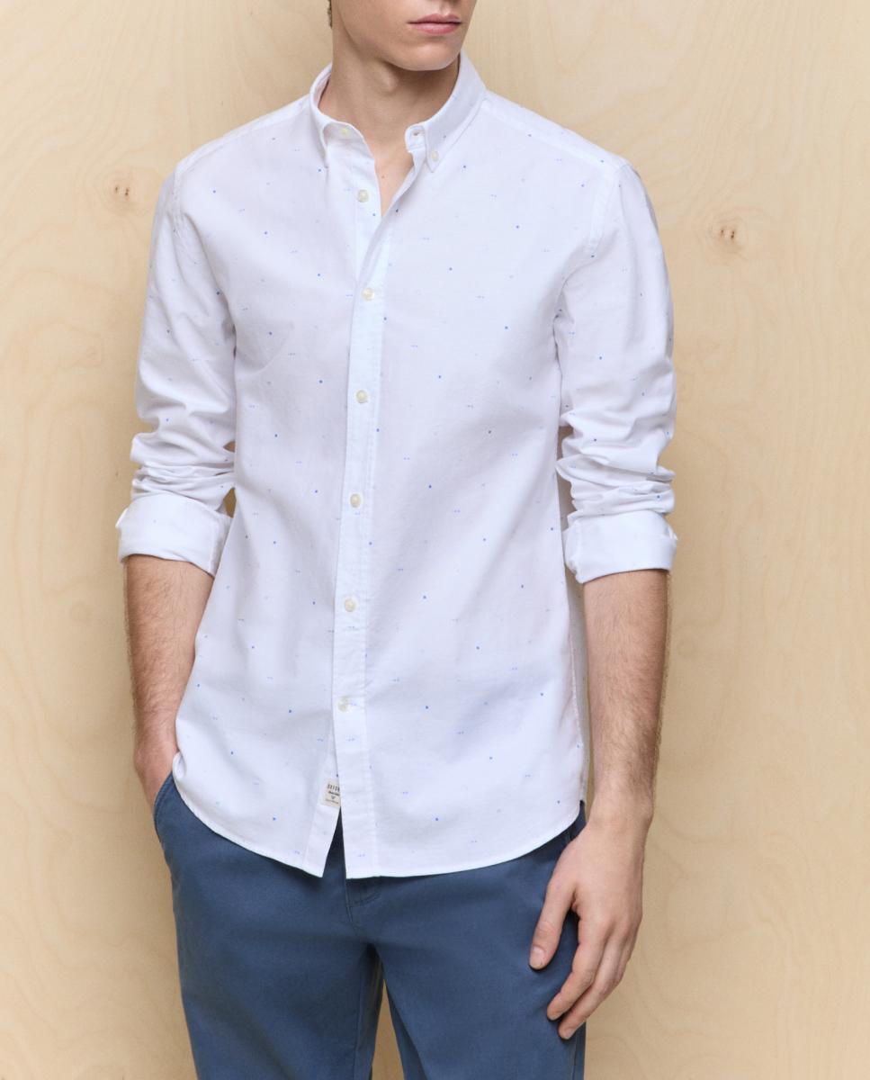 Imagen 0 de Camisa manga larga para hombre oxford print