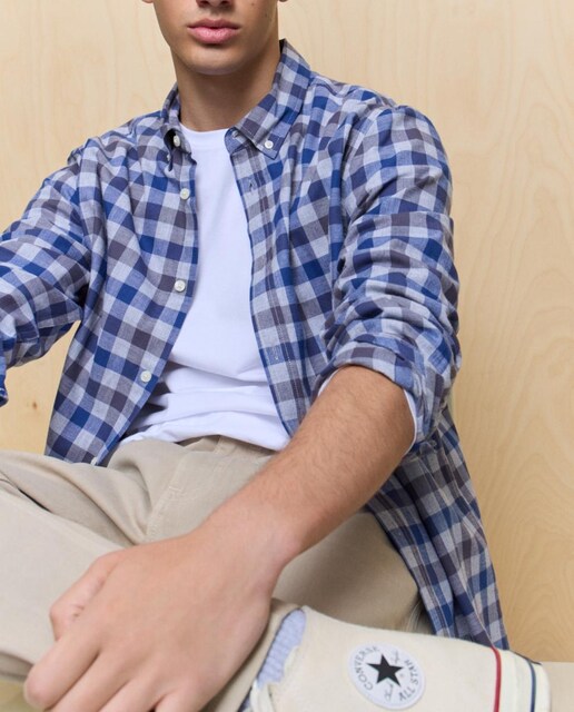Imagen 0 de Camisa manga larga de hombre cuadro