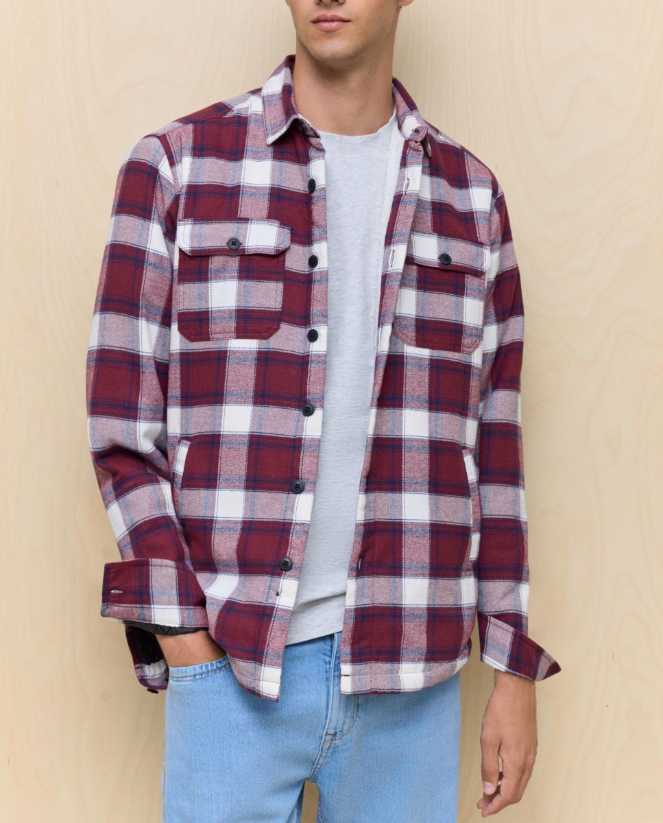 Imagen 0 de Sobre camisa de hombre cuadros borrego