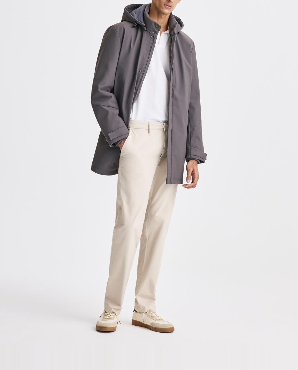 Imagen 0 de Chaqueton acolchado stretch repelente al agua con capucha desmontable de hombre