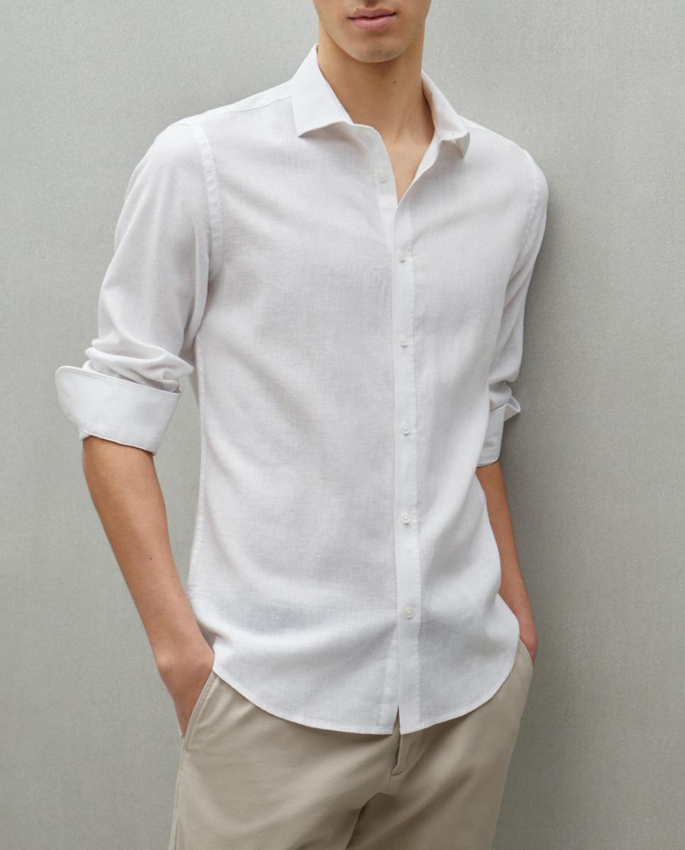 Imagen 0 de Camisa de hombre manga larga lino
