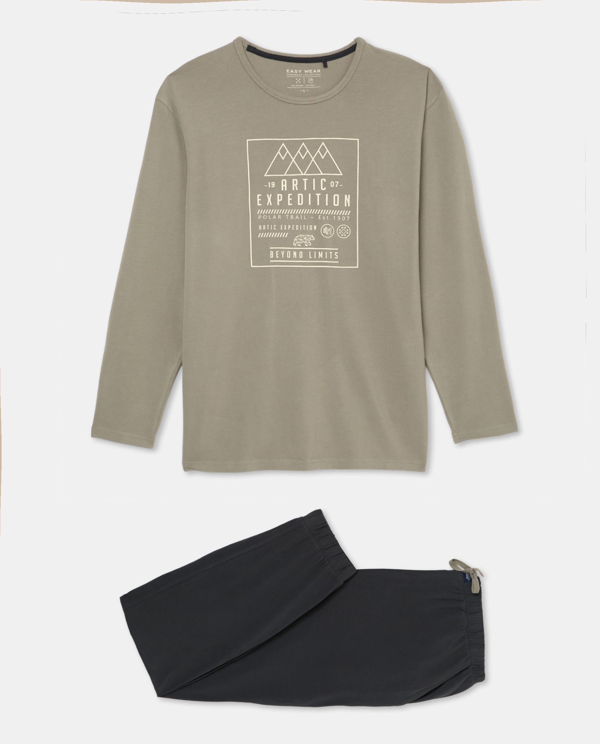 Imagen 0 de Pijama de hombre jersey manga larga