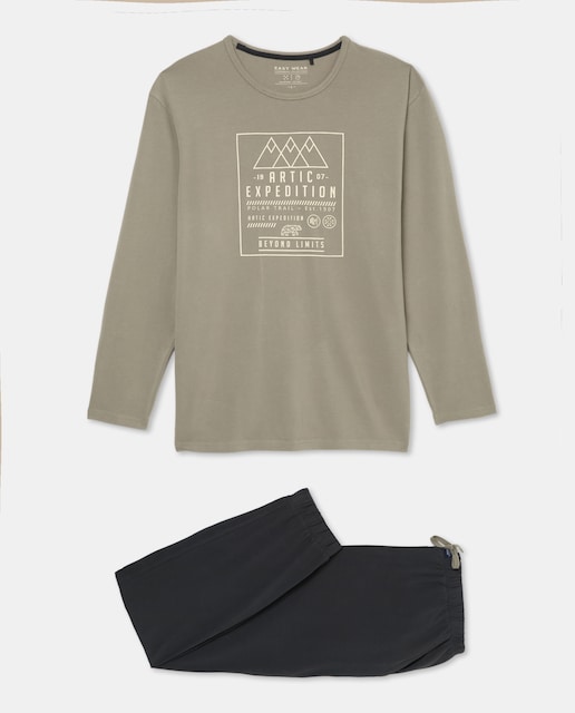 Imagen 0 de Pijama de hombre jersey manga larga