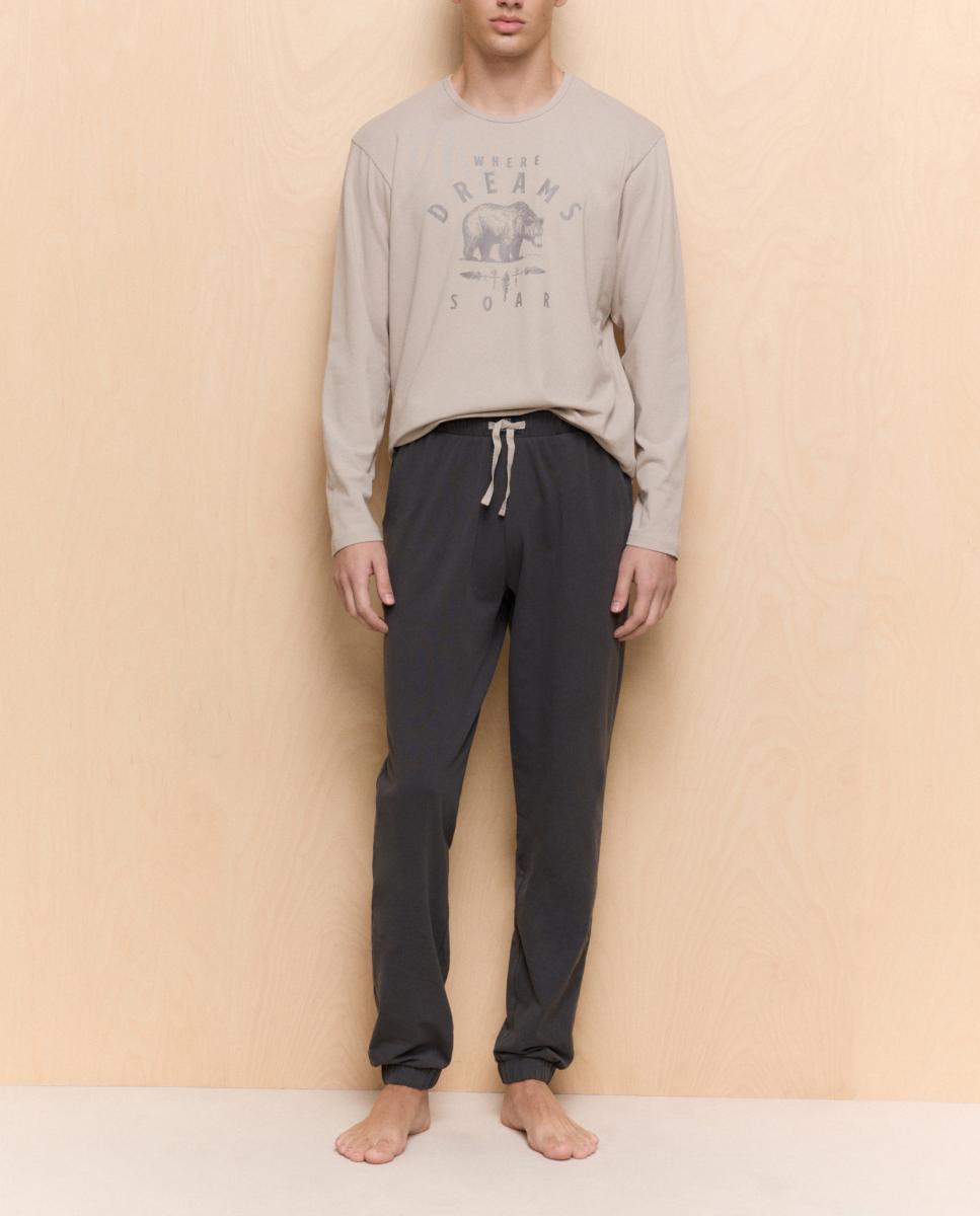 Imagen 0 de Pijama de hombre jersey manga larga