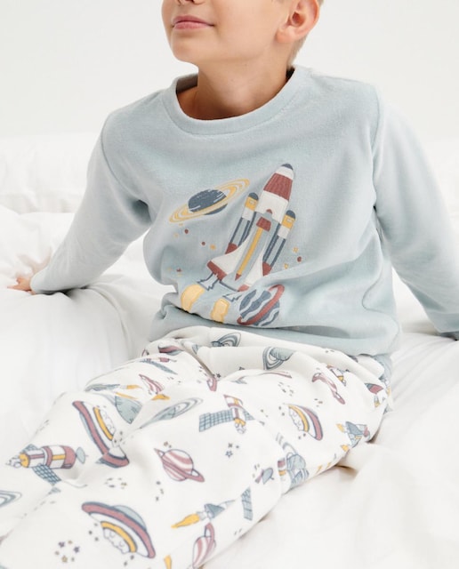 Imagen 0 de Pijama básico de niño con estampado cohetes