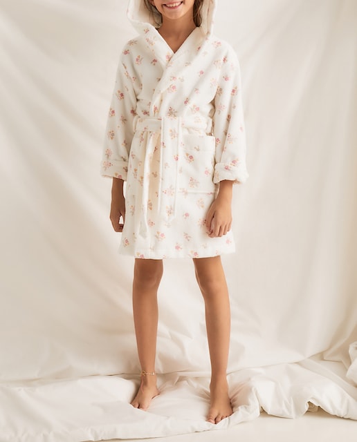 Imagen 0 de Albornoz de niña con estampado flores