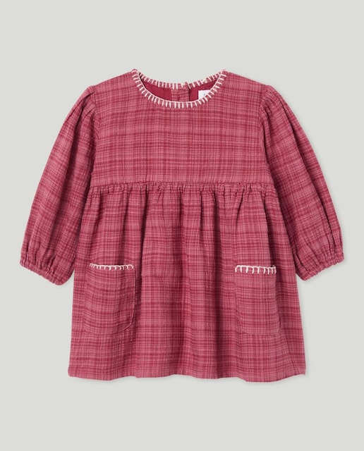 Imagen 0 de Vestido manga larga con bolsillos de bebé niña