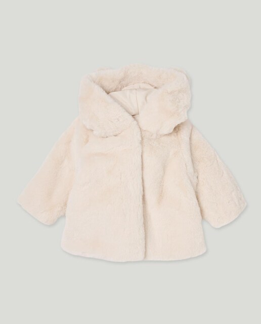 Imagen 0 de Parka de pelo con capucha de bebé niña