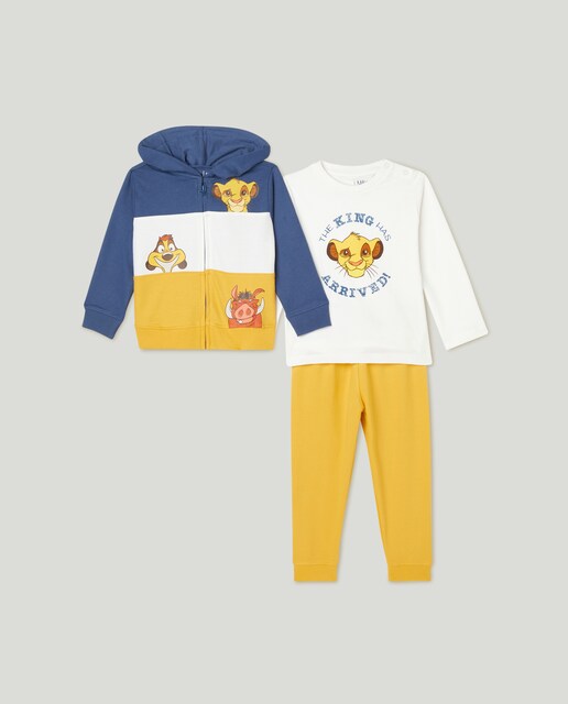 Imagen 0 de Conjunto tres piezas de bebé niño Simba de el Rey León