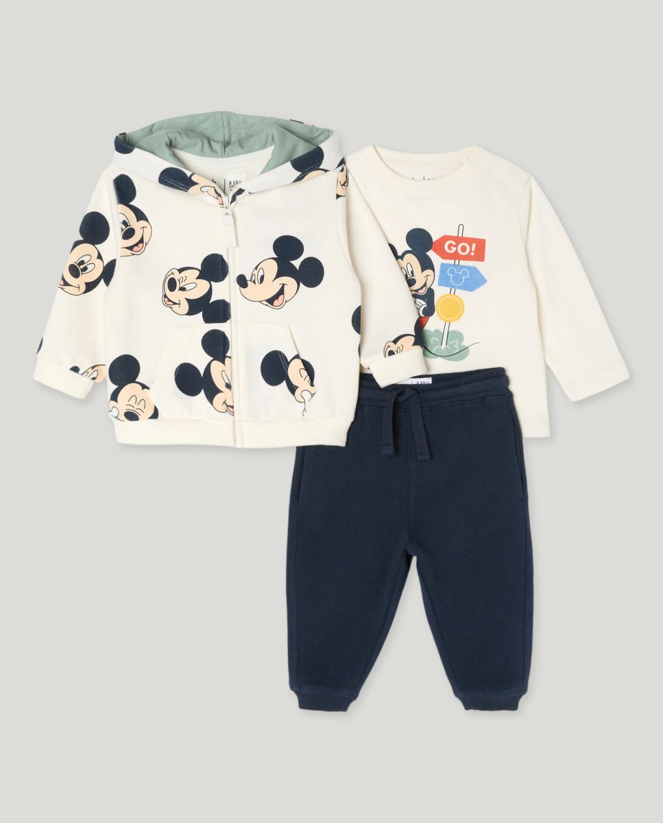 Imagen 0 de Conjunto 3 piezas largo licencia Mickey de bebé niño