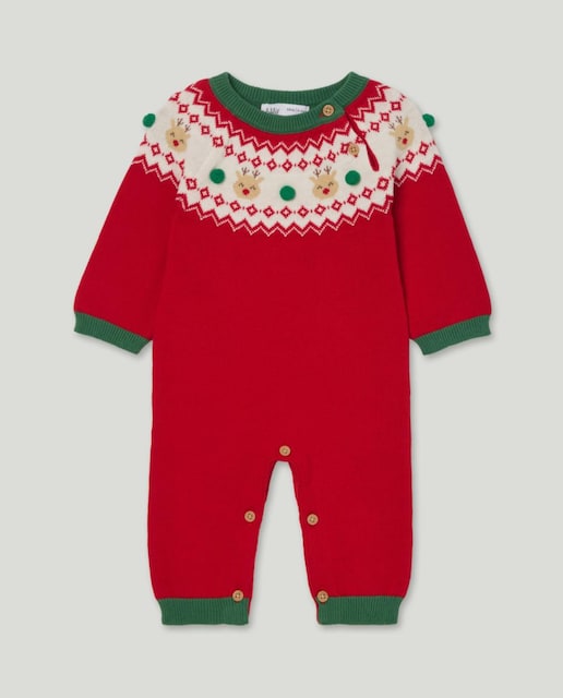 Imagen 0 de Pelele de tricot liso largo de bebé