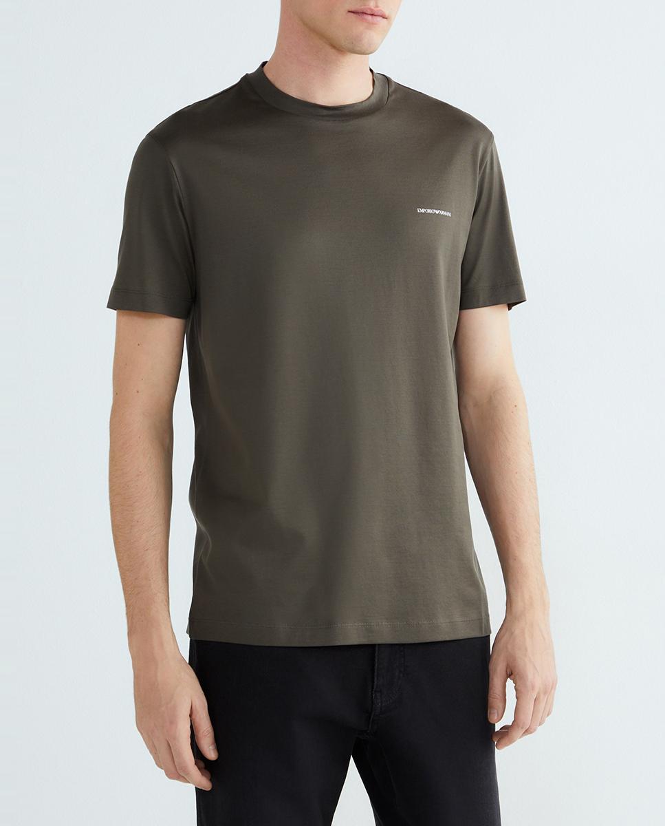 Imagen 0 de Camiseta de hombre manga corta con pequeño logotipo Emporio Armani a contraste en el pecho