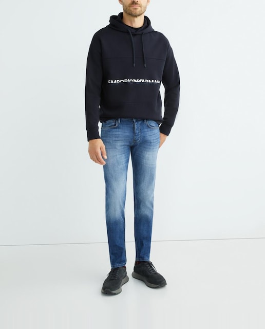 Imagen 0 de Sudadera de hombre con capucha y logo bordado a contraste