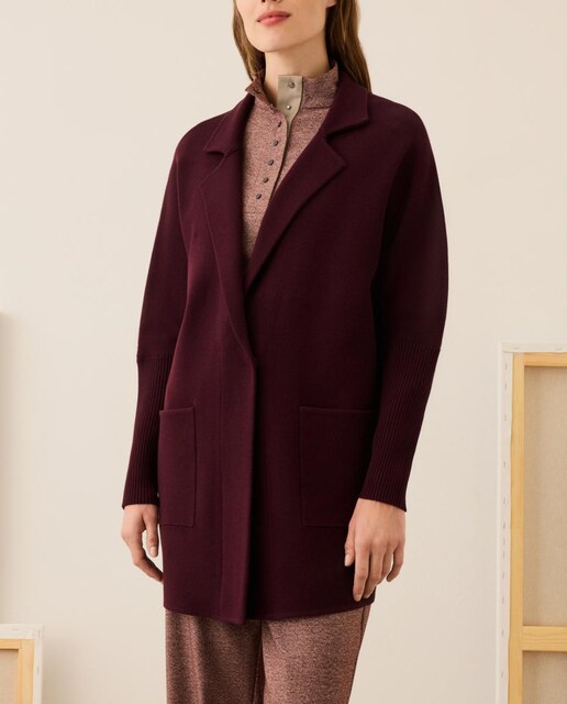 Imagen 0 de Chaqueta de punto relajada en color liso